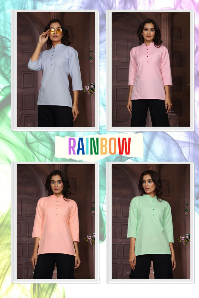 FF Rainbow Colors Western Wear Tunic Wholesale Ladies Top Catalog